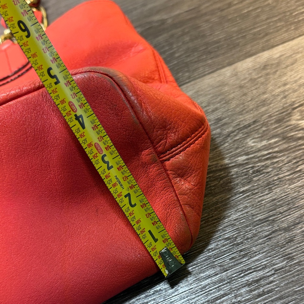 Coach Orange Leather Tote Bag - Picture 15 of 15